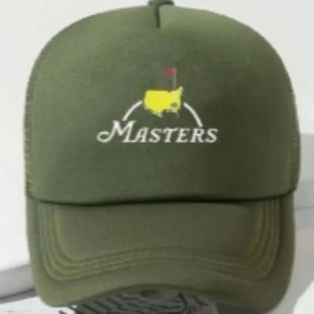 Masters America Map Unisex Washed Print Baseball Cap Distressed Cotton Hat Green